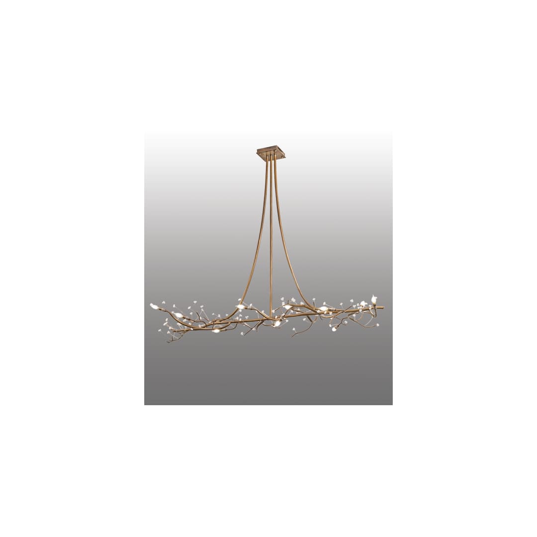 Long Winter Solstice 12 Light 42" Wide Taper Candle Linear Chandelier