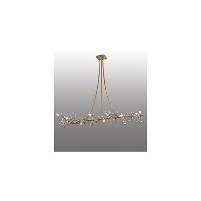 Long Winter Solstice 12 Light 42" Wide Taper Candle Linear Chandelier