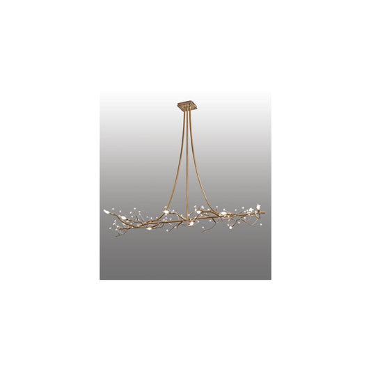 Long Winter Solstice 12 Light 42" Wide Taper Candle Linear Chandelier