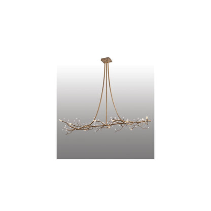 Long Winter Solstice 12 Light 42" Wide Taper Candle Linear Chandelier