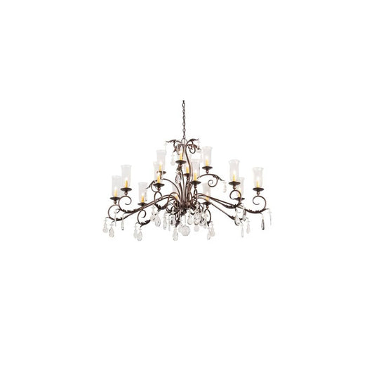 Long Windsor 14 Light 38" Wide Crystal Chandelier
