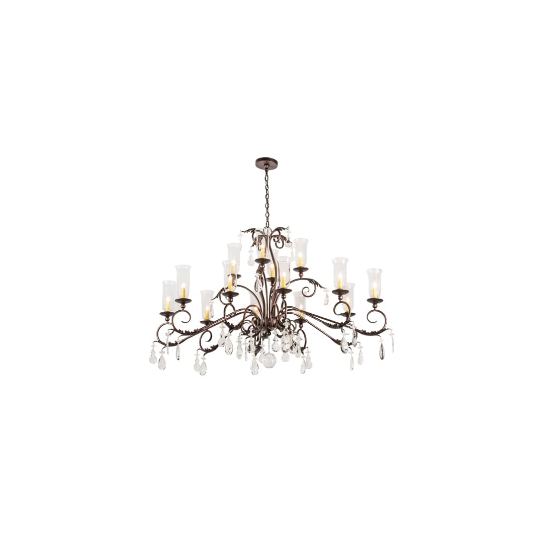 Long Windsor 14 Light 38" Wide Crystal Chandelier
