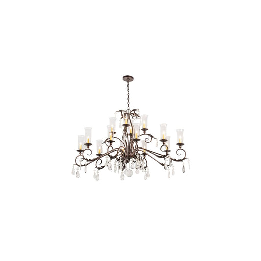 Long Windsor 14 Light 38" Wide Crystal Chandelier