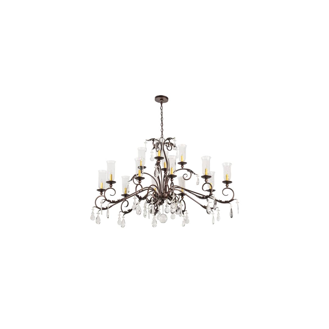 Long Windsor 14 Light 38" Wide Crystal Chandelier