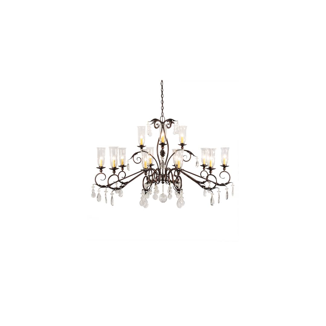 Long Windsor 14 Light 38" Wide Crystal Chandelier