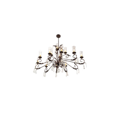 Long Windsor 14 Light 38" Wide Crystal Chandelier