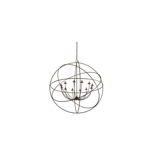 Atom Enerjisi 12 Light 54" Wide Taper Candle Globe Chandelier