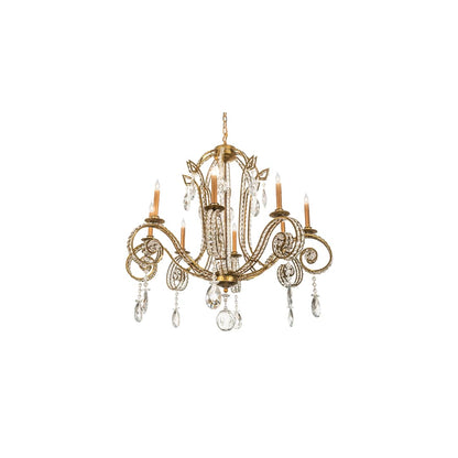 Lucerne 8 Light 40" Wide Crystal Candle Style Chandelier