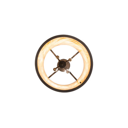 Wyant 4 Light 15" Wide Semi-Flush Ceiling Fixture - Wrought Iron Finish
