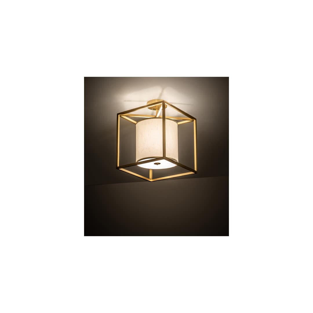 Kitzi Cilindro 20" Wide Semi-Flush Square Ceiling Fixture