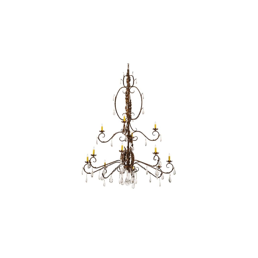 Valentina 12 Light 56" Wide Crystal Candle Style Chandelier
