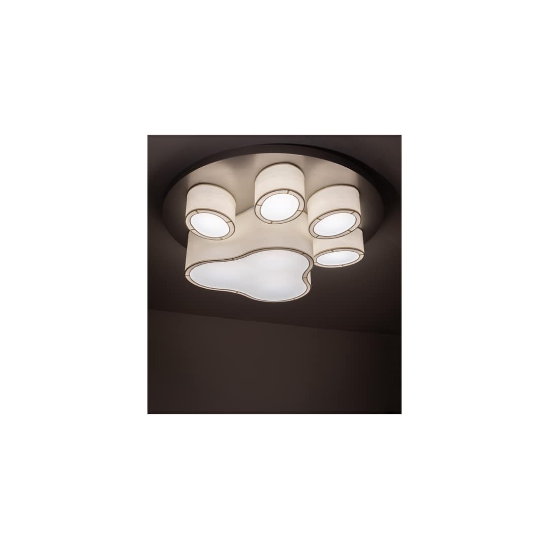 MSU Pawprints 48" Wide LED Flush Mount Ceiling Fixture