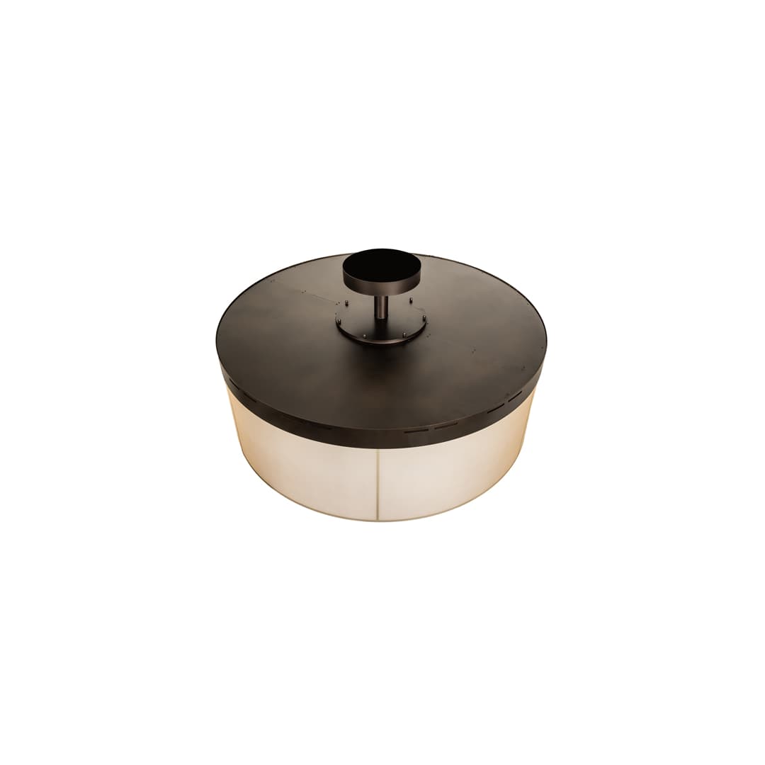 Cilindro Bulle 70" Wide LED Semi-Flush Waterfall Ceiling Fixture