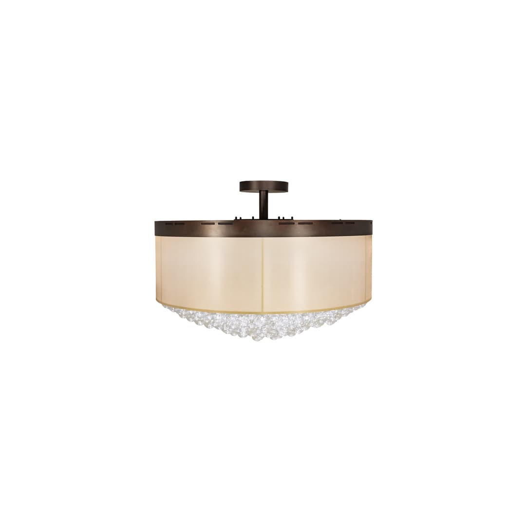 Cilindro Bulle 70" Wide LED Semi-Flush Waterfall Ceiling Fixture
