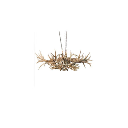 Long Antlers Deer 10 Light 40" Wide Antler Linear Chandelier