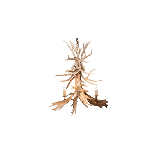 Antlers 4 Light 28" Wide Antler Candle Style Chandelier