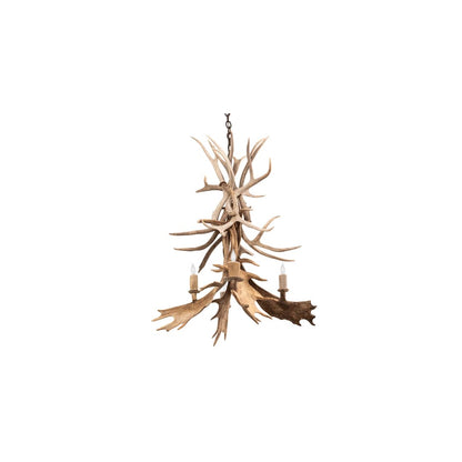 Antlers 4 Light 28" Wide Antler Candle Style Chandelier