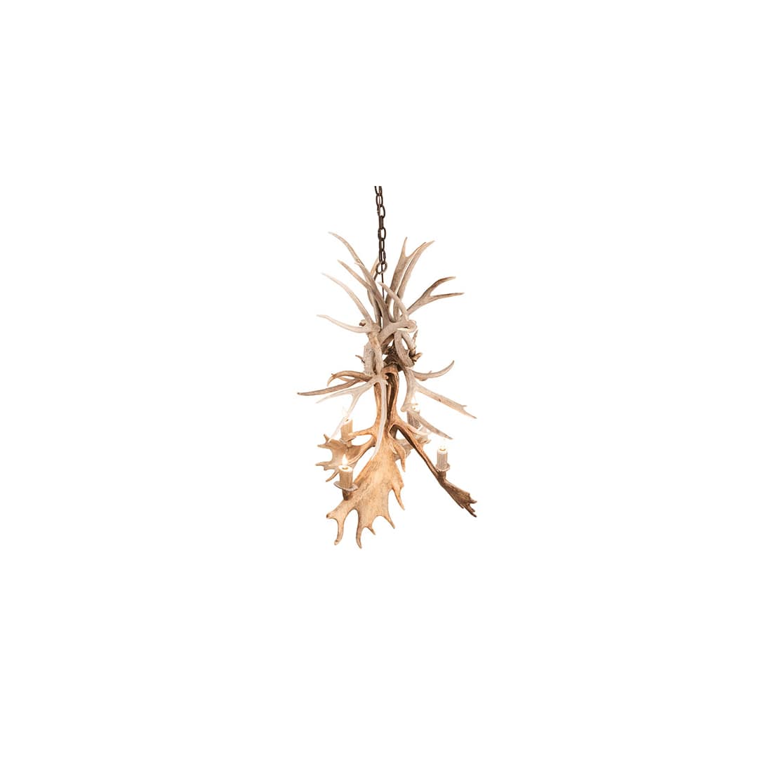 Antlers 4 Light 28" Wide Antler Candle Style Chandelier