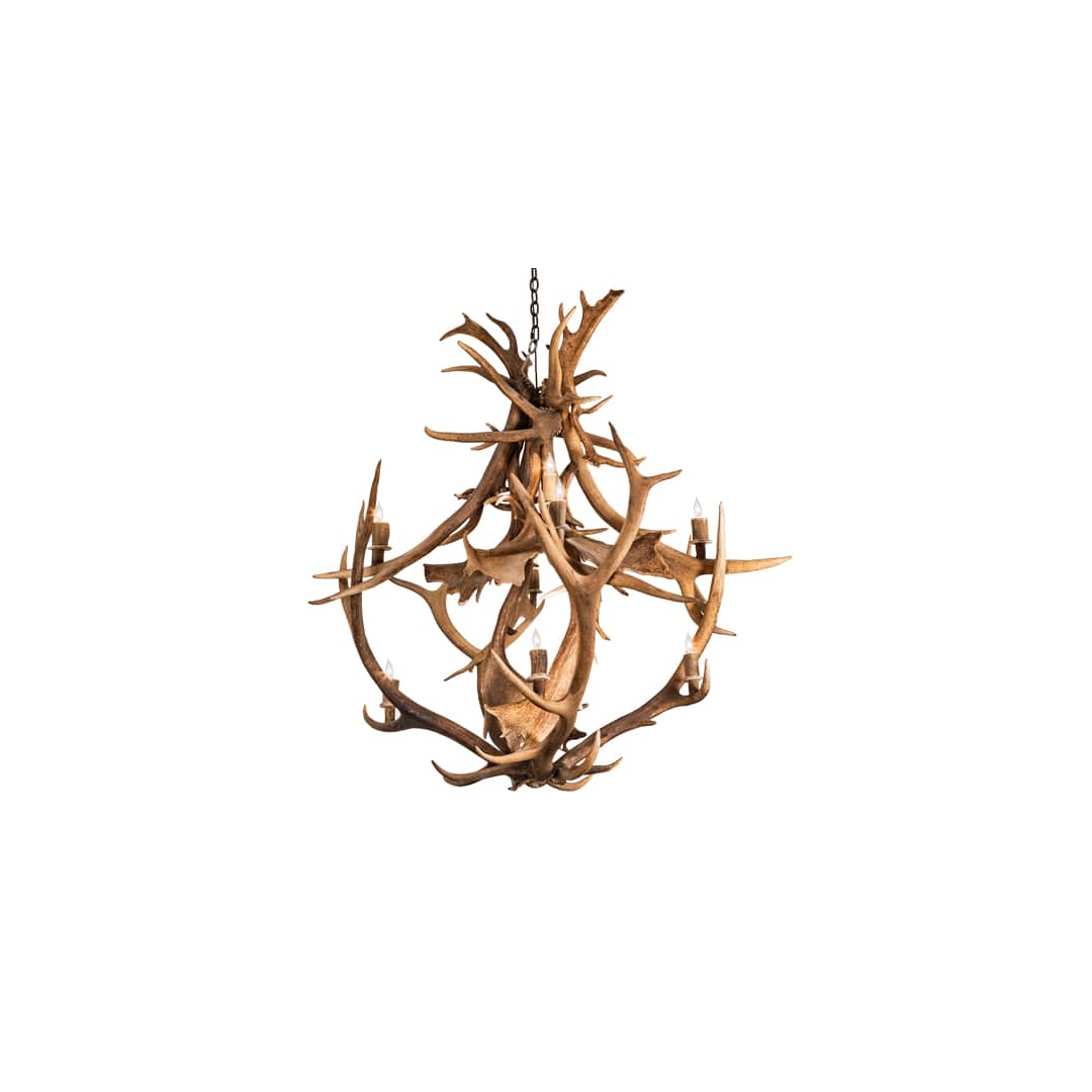 Antlers 10 Light 55" Wide Antler Candle Style Chandelier