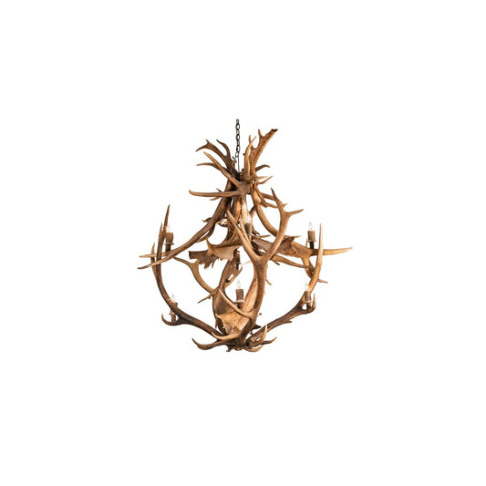 Antlers 10 Light 55" Wide Antler Candle Style Chandelier