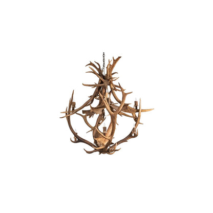 Antlers 10 Light 55" Wide Antler Candle Style Chandelier