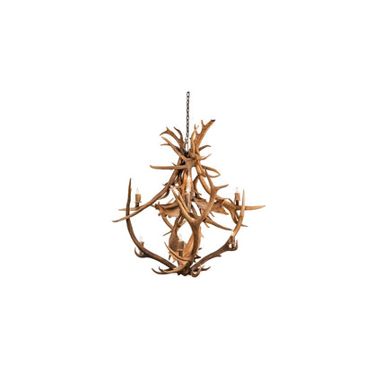 Antlers 10 Light 55" Wide Antler Candle Style Chandelier