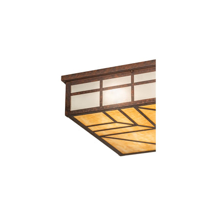 Santa Fe 4 Light 39" Wide Flush Mount Square Ceiling Fixture
