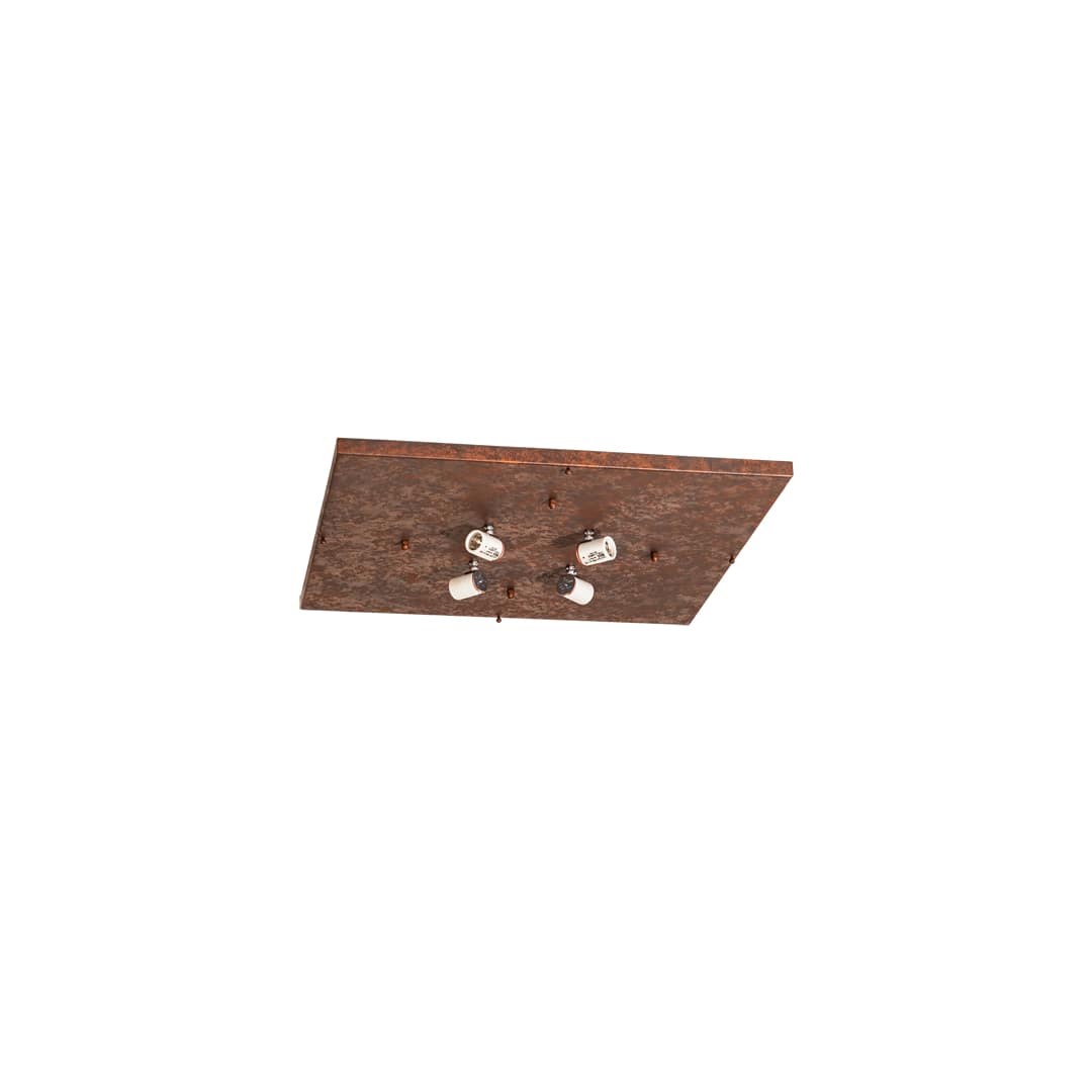 Santa Fe 4 Light 39" Wide Flush Mount Square Ceiling Fixture