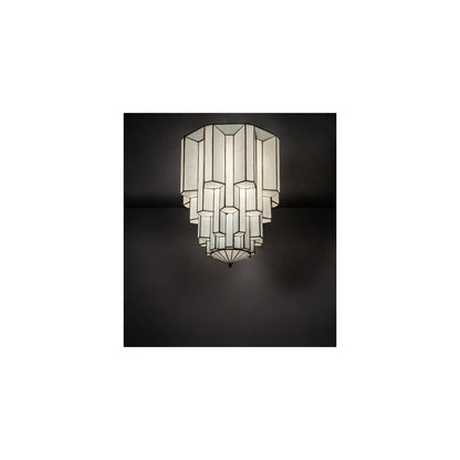 Paramount 24" Wide Flush Mount Waterfall Ceiling Fixture - Antique Iron Gate Finish - GU24 Bulb Base