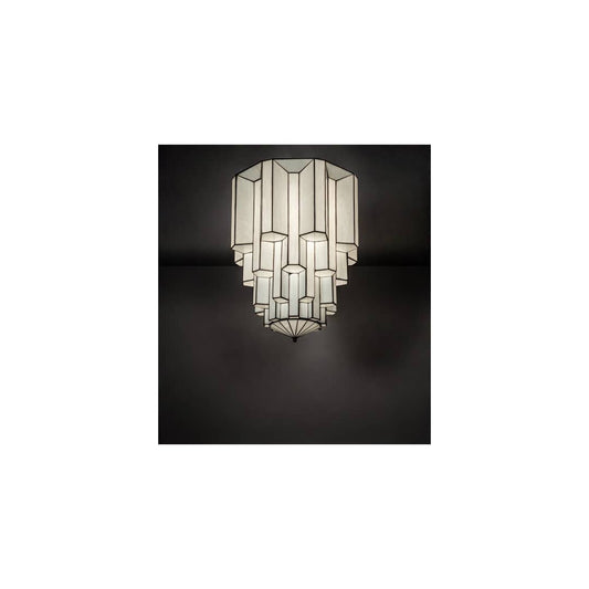 Paramount 24" Wide Flush Mount Waterfall Ceiling Fixture - Antique Iron Gate Finish - GU24 Bulb Base