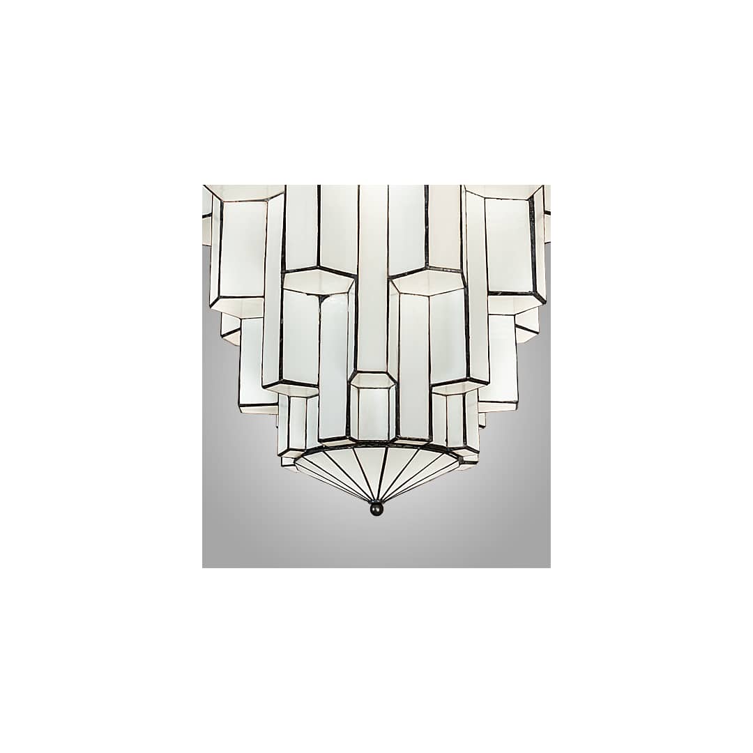 Paramount 24" Wide Flush Mount Waterfall Ceiling Fixture - Antique Iron Gate Finish - GU24 Bulb Base