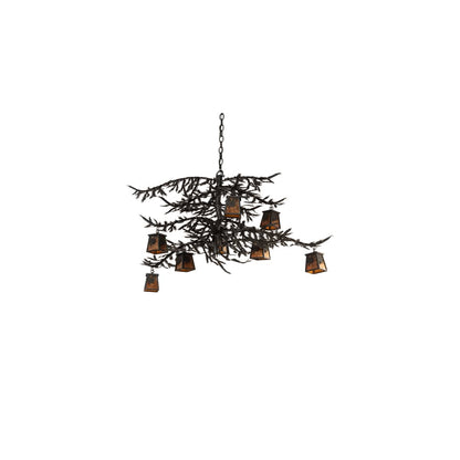Long Pine Branch 8 Light 33" Wide Chandelier
