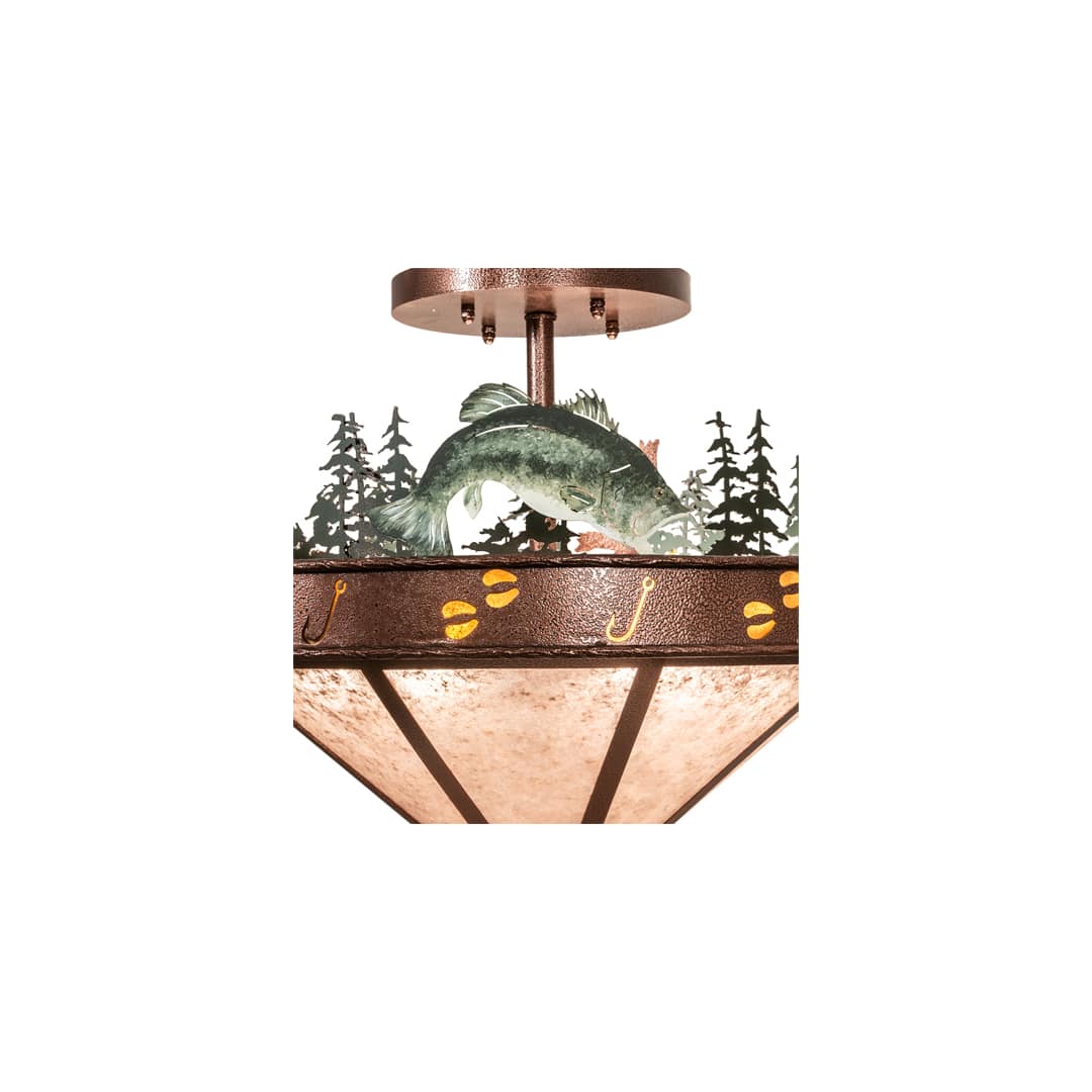 Wildlife 6 Light 32" Wide Semi-Flush Ceiling Fixture