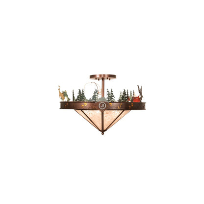 Wildlife 6 Light 32" Wide Semi-Flush Ceiling Fixture