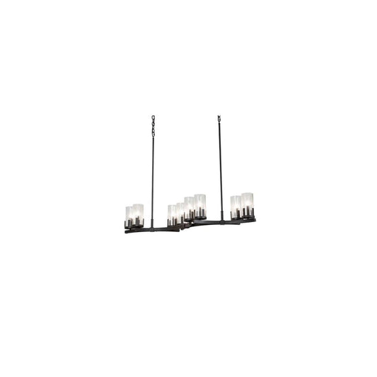 Long Cero 8 Light 16" Wide Linear Chandelier