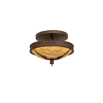 Hoja 3 Light 15" Wide Semi-Flush Bowl Ceiling Fixture - Rokusho Finish