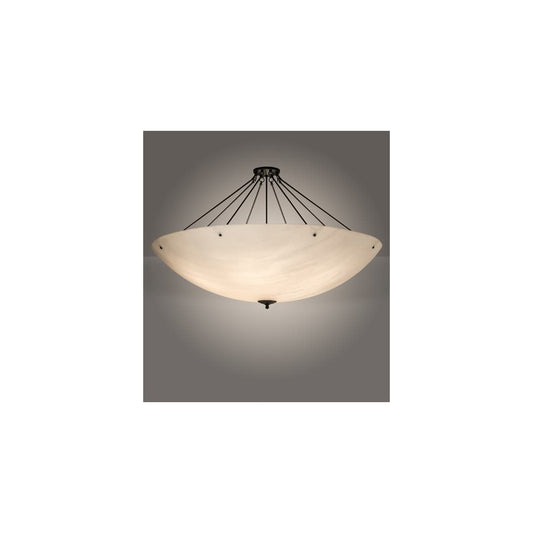 Madison 12 Light 60" Wide Semi-Flush Bowl Ceiling Fixture - Gilded Tobacco Finish