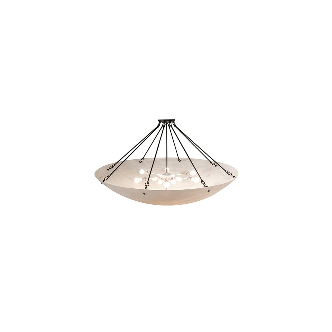 Madison 12 Light 60" Wide Semi-Flush Bowl Ceiling Fixture - Gilded Tobacco Finish