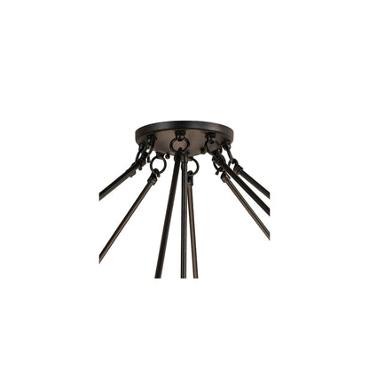 Madison 12 Light 60" Wide Semi-Flush Bowl Ceiling Fixture - Gilded Tobacco Finish