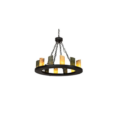 Loxley 12 Light 36" Wide Pillar Candle Ring Chandelier