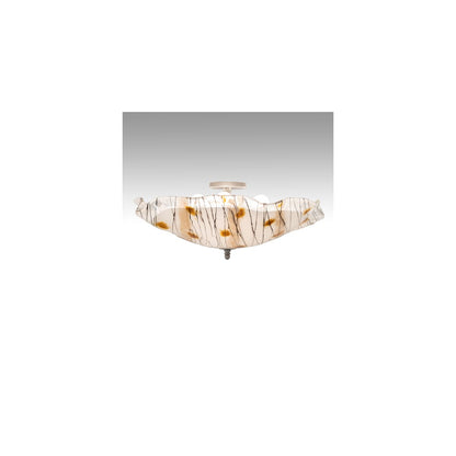 Metro Fusion 3 Light 24" Wide Semi-Flush Bowl Ceiling Fixture - Nickel Finish