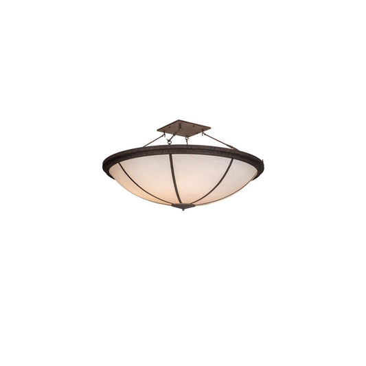 Commerce 8 Light 72" Wide Semi-Flush Bowl Ceiling Fixture - Rococo Finish