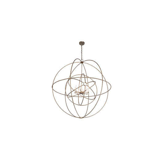 Atom Enerjisi 8 Light 60" Wide Taper Candle Globe Chandelier