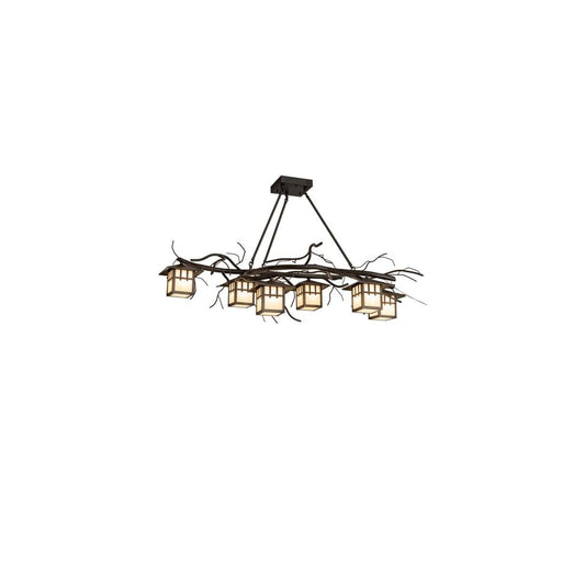 Long Winter Solstice 6 Light 36" Wide Linear Chandelier