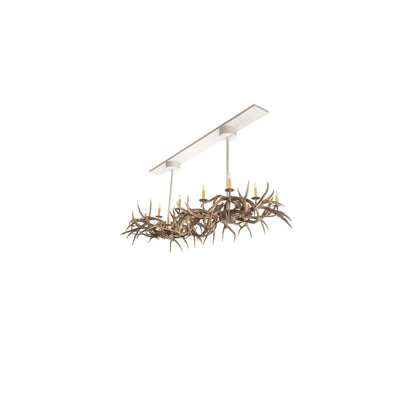 Long Antlers 12 Light 30" Wide Antler Linear Chandelier