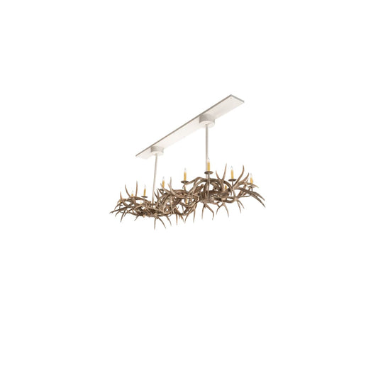 Long Antlers 12 Light 30" Wide Antler Linear Chandelier