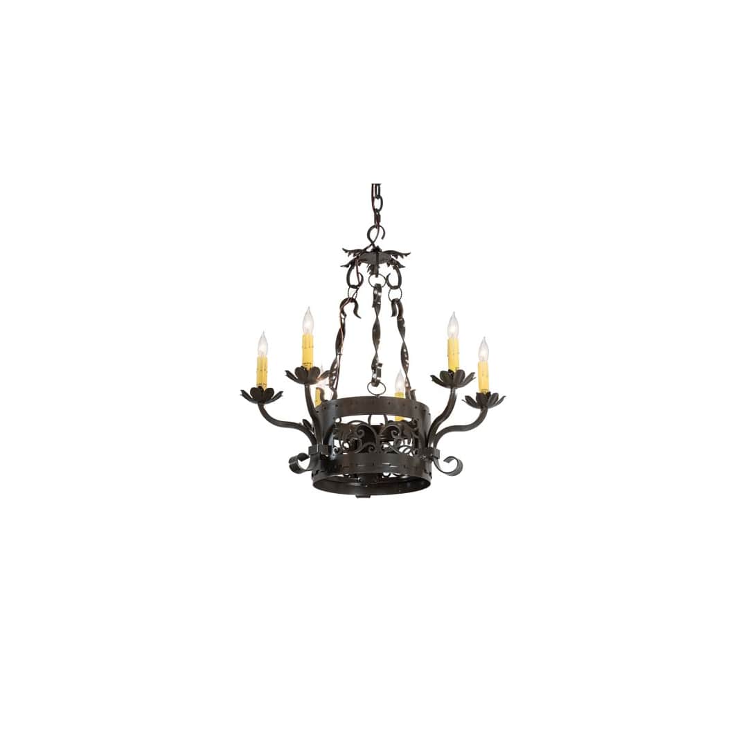 Dragone 6 Light 24" Wide Taper Candle Style Chandelier