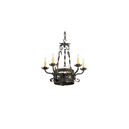 Dragone 6 Light 24" Wide Taper Candle Style Chandelier