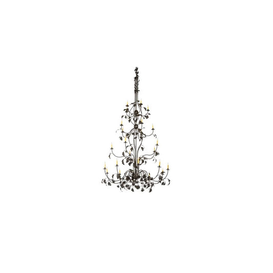 Oak Leaf 25 Light 72" Wide Taper Candle Style Chandelier