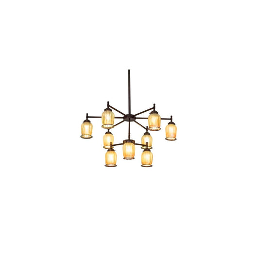 Revival Favrile 9 Light 32" Wide Chandelier